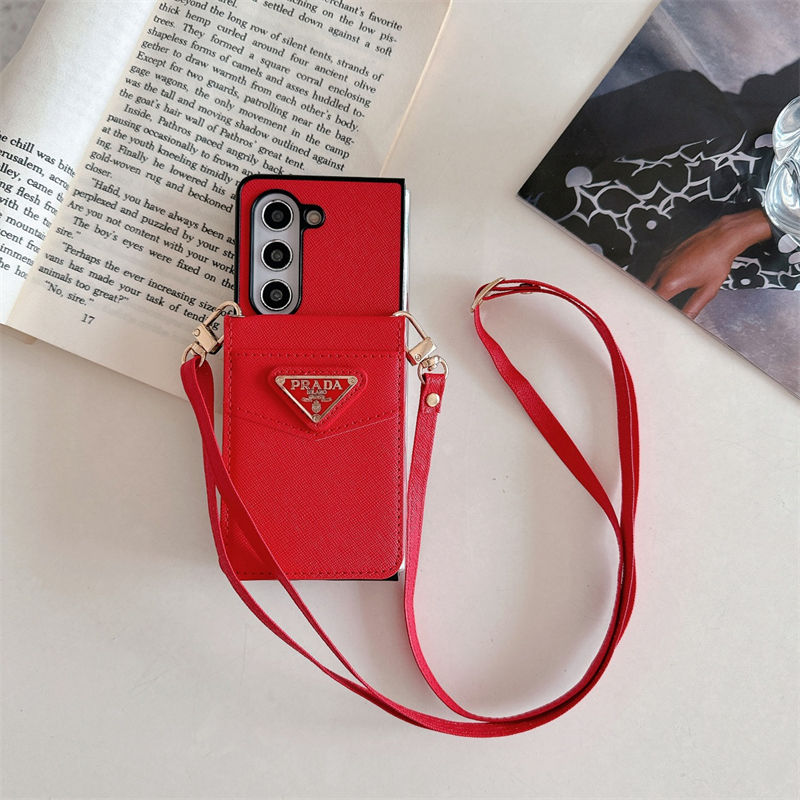 Prada Luxury designer samsung phone case hülle coque galaxy z flip fold 6 5 4 3 2